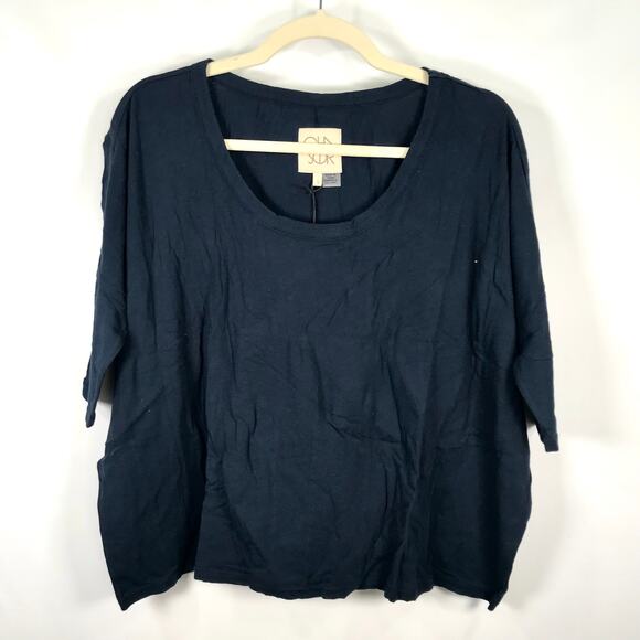 Chaser Shirt Small Blue Crop Boxy Oversized Short Sleeve Basic Capsule Tee Top‎ - Picture 1 of 5